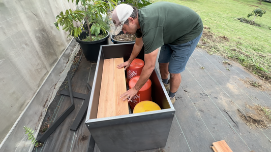 Build a SHELF in a Tall Planter for cheap