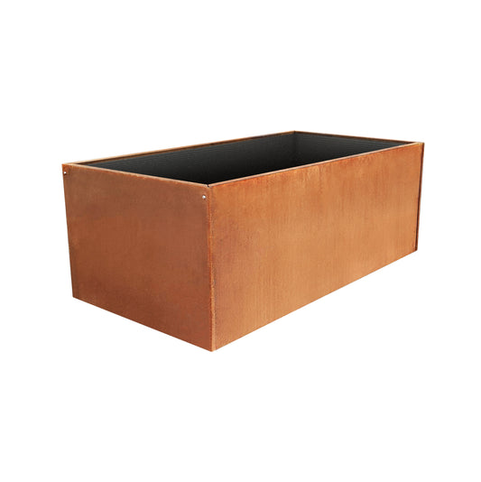 Extra Wide Corten Steel Planter Trough