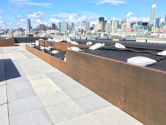 40 Foot Long Corten Planters