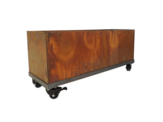 Corten Trough on Casters